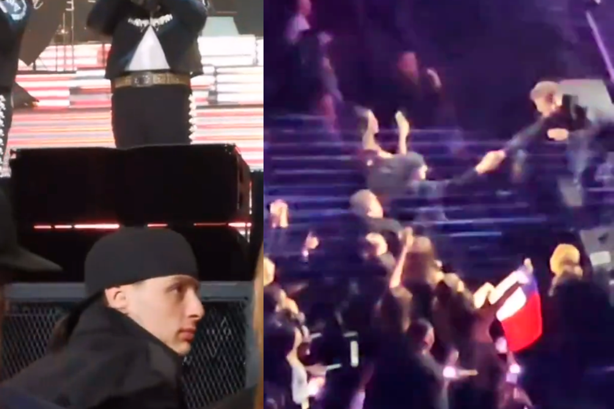 Peso Pluma saludando a Luis Miguel