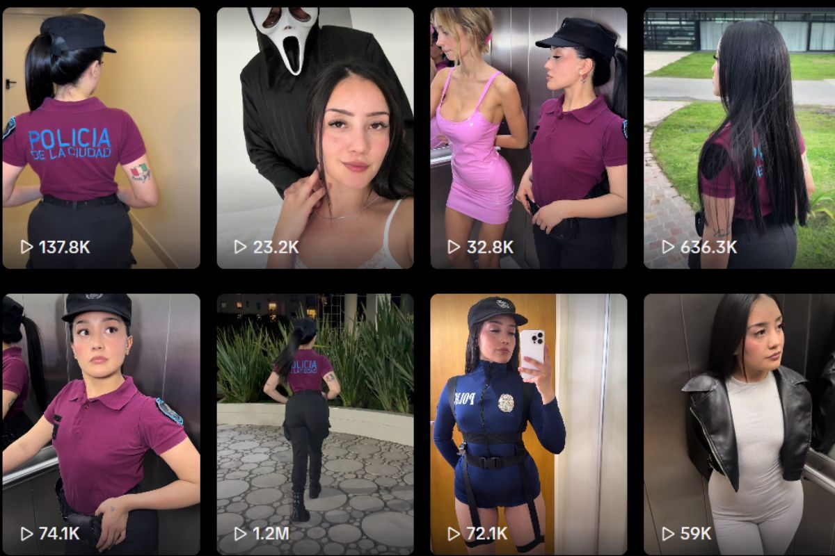 Policia graba contenido para tiktok