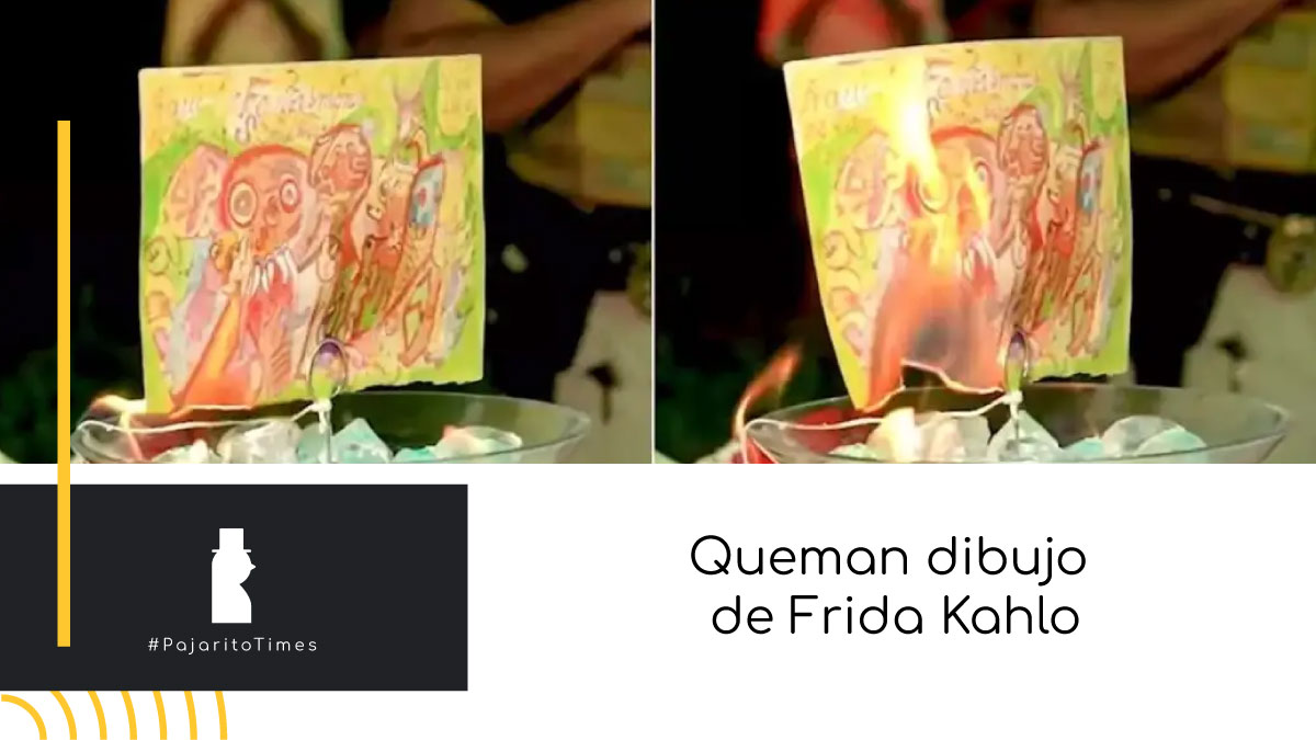 Queman dibujo de Frida Kahlo