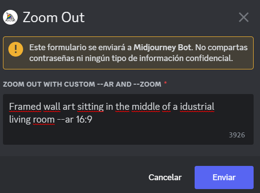 Prompt para hacer un mockup en Midjourney