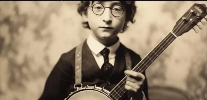 Imagen ilustrativa de John con su banjo