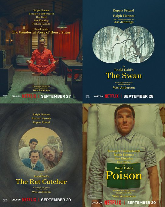 Cuatro cortometrajes de Wes Anderson en Netflix