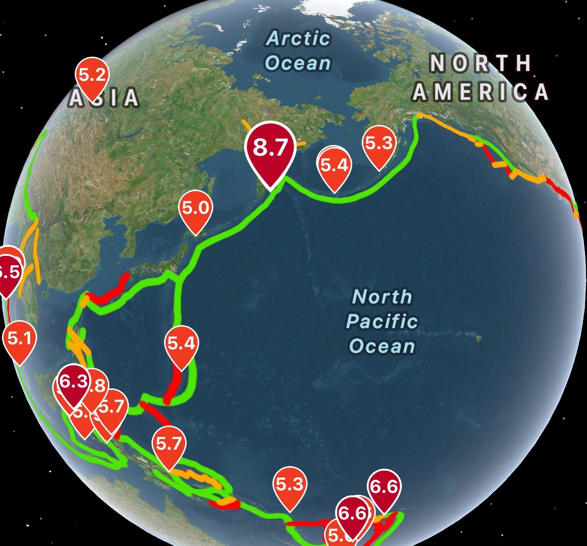 Alerta de tsunami en todo el "círculo de fuego" del océano Pacífico