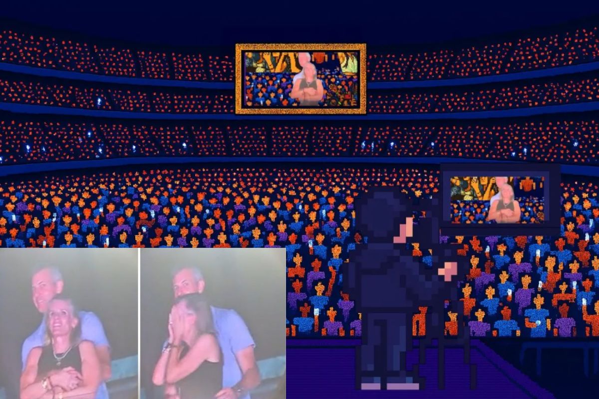 Videojuego Viral del Escándalo Kiss Cam de Astronomer Coldplay Canoodlers