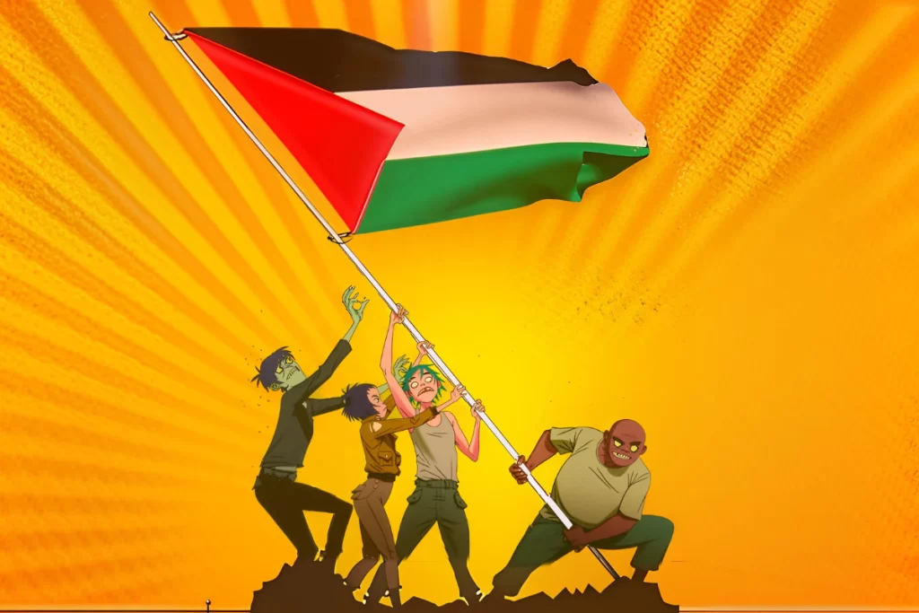 Gorillaz eleva su voz por Palestina en un concierto benéfico