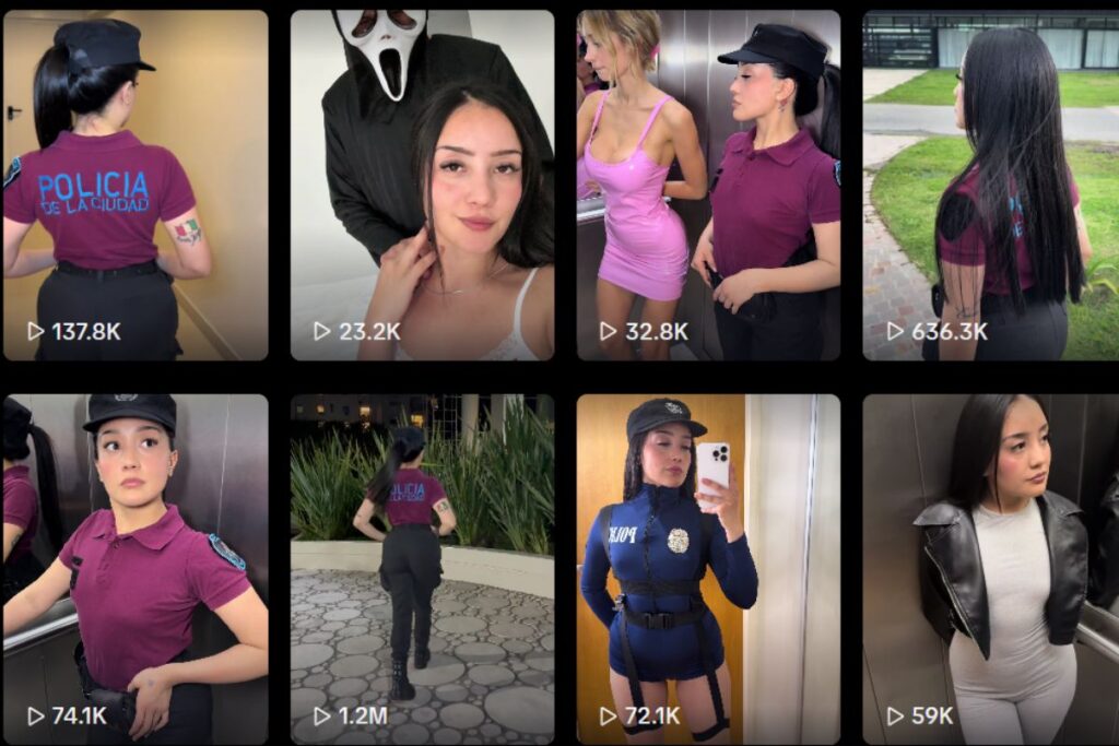 Policia graba contenido para tiktok